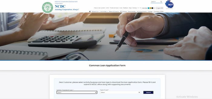 NCDC COMMON LOAN APPLICATION FORM