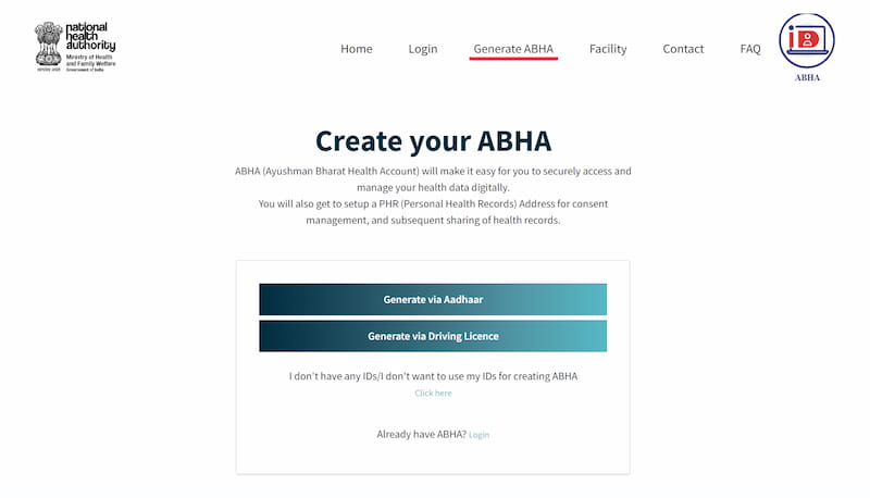 Create your ABHA